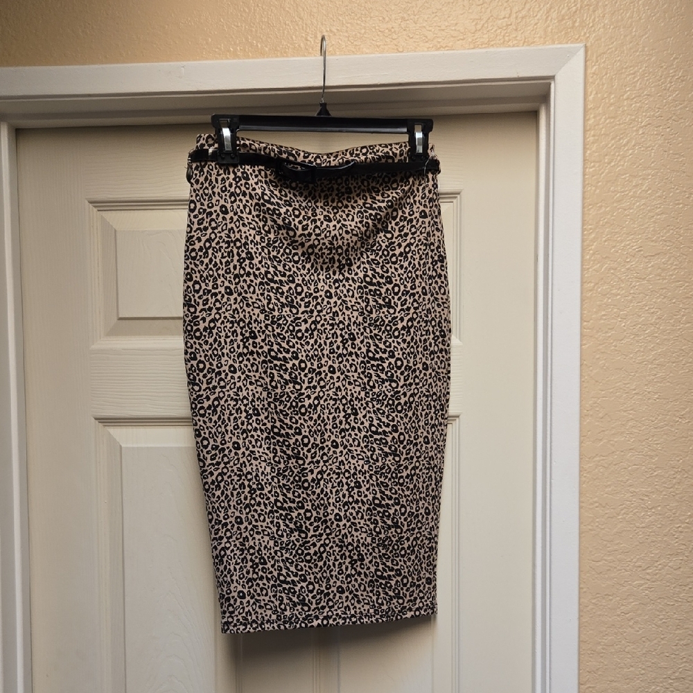 Leopard Print Pencil Skirt